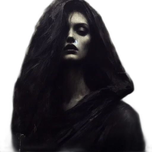 face, mask, creature, dress, fantasy art, concept art, photorealistic, comic book art transparent PNG cut-out