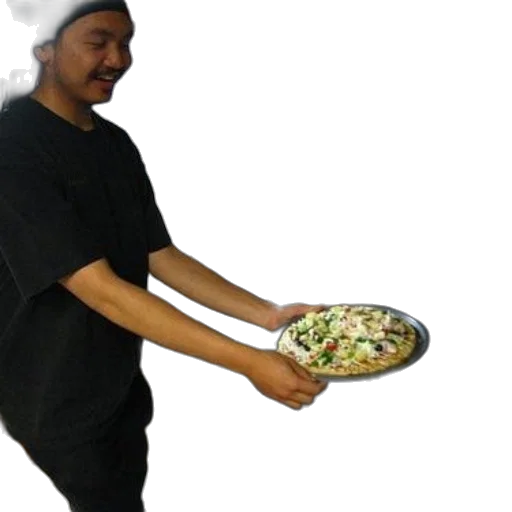 food, staff, hat, creature, concept art, man, black, shirt transparent PNG cut-out