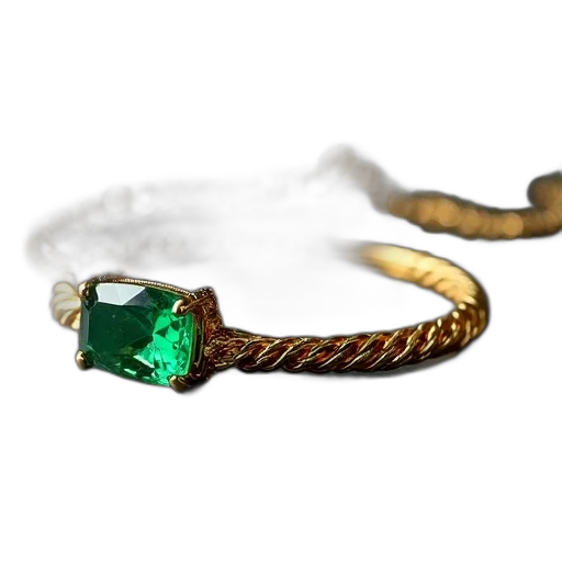 jewelry, crown, staff, 3d render, green, gold-colored, bracelet, gemstone transparent PNG cut-out