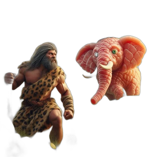 creature, animal, concept art, 3d render, fantasy art, photorealistic, man, leopard-print transparent PNG cut-out