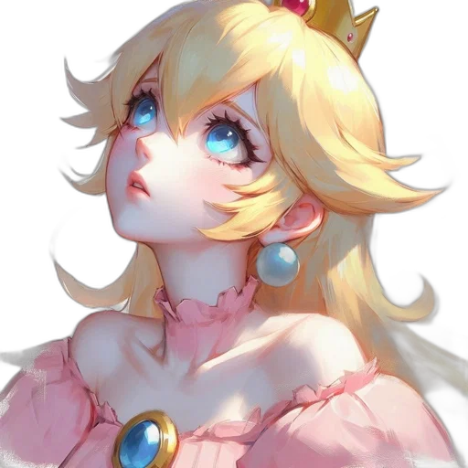 crown, dress, face, staff, anime, fantasy art, pixel art, concept art transparent PNG cut-out