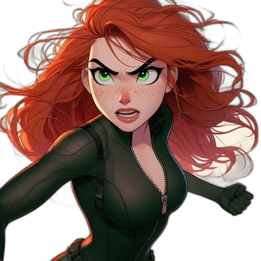 jacket, comic book art, concept art, cartoon, fantasy art, green, dark, red transparent PNG cut-out