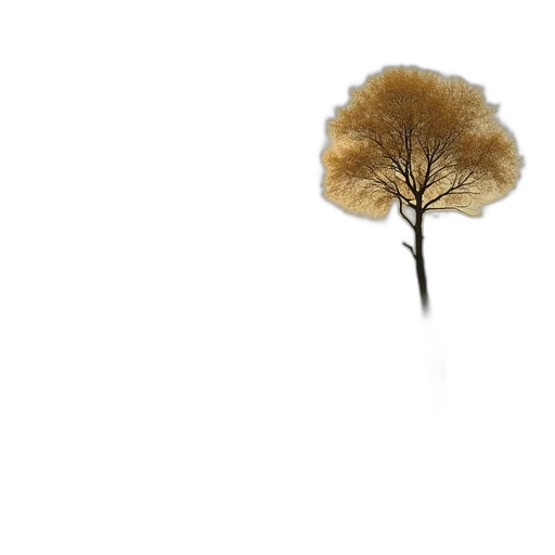 tree, umbrella, hair, hat, 3d render, photorealistic, concept art, fantasy art transparent PNG cut-out