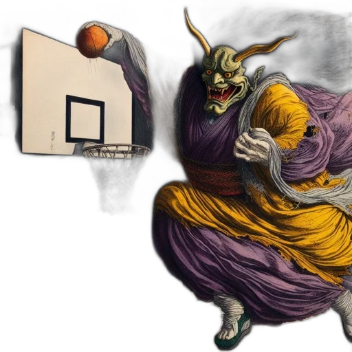 dragon, fantasy art, concept art, mythical, creature, dunks, basketball, while transparent PNG cut-out