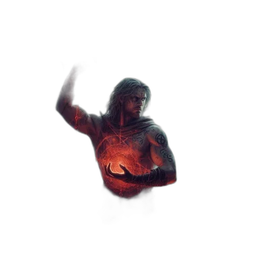 mask, creature, weapon, sword, 3d render, pixel art, concept art, fantasy art transparent PNG cut-out