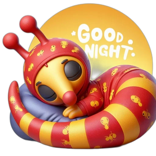 dragon, 3d render, night, adorable, anthropomorphic, creature, sleeps, while transparent PNG cut-out