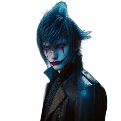 jacket, face, mask, creature, cyberpunk, concept art, fantasy art, photorealistic transparent PNG cut-out