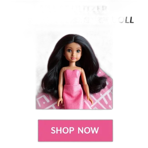 hair, dress, jewelry, 3d render, concept art, cartoon, doll, long transparent PNG cut-out