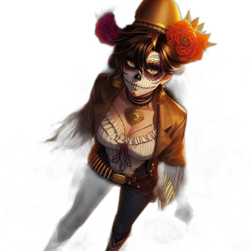 hat, mask, staff, crown, concept art, fantasy art, watercolor, comic book art transparent PNG cut-out