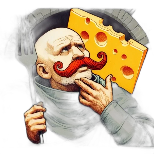 mask, face, food, concept art, comic book art, photorealistic, fantasy art, elderly transparent PNG cut-out