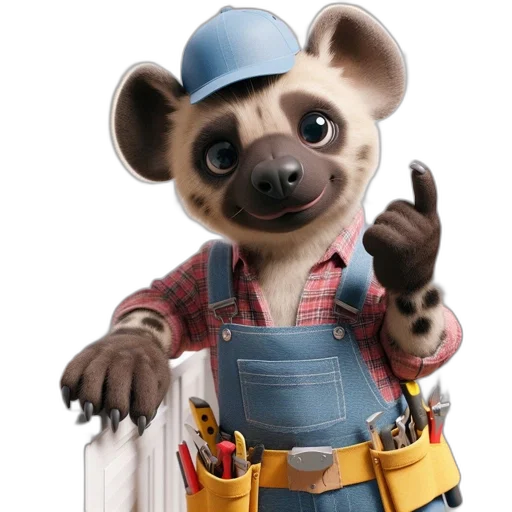 staff, animal, concept art, 3d render, photorealistic, cartoon, whimsical, animated transparent PNG cut-out