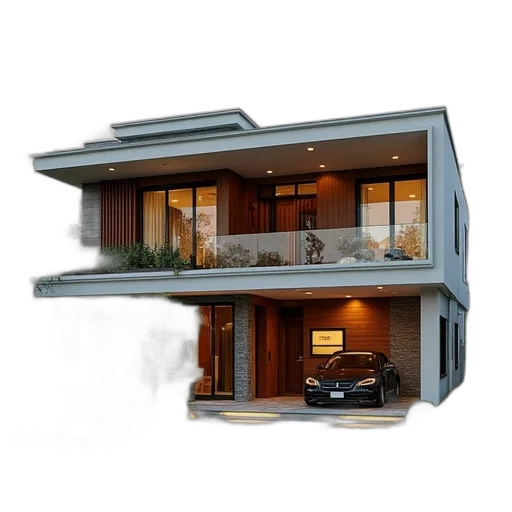 building, car, furniture, 3d render transparent PNG cut-out