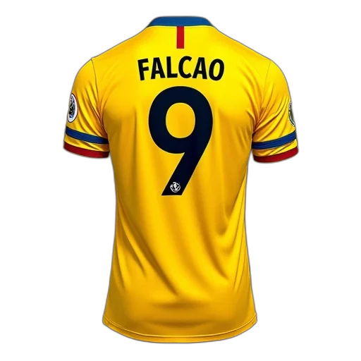 colombia, falcao, yellow, goalkeeper, soccer, jersey transparent PNG cut-out