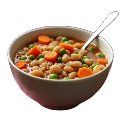 food, animal, crown, weapon, 3d render, photorealistic, bowl, bean transparent PNG cut-out