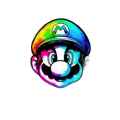 hat, mask, face, crown, pixel art, vaporwave, 3d render, concept art transparent PNG cut-out