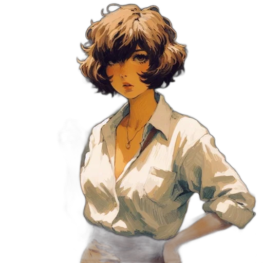 staff, dress, jacket, face, concept art, photorealistic, comic book art, oil painting transparent PNG cut-out