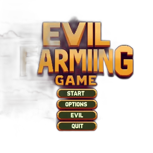 pixel art, concept art, dark-toned, game, screen, features, evil, farming transparent PNG cut-out
