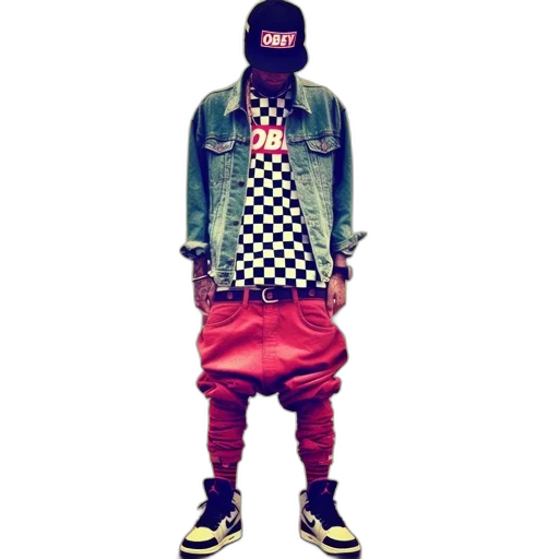 jacket, hat, cartoon, photorealistic, 3d render, pixel art, red, neon transparent PNG cut-out