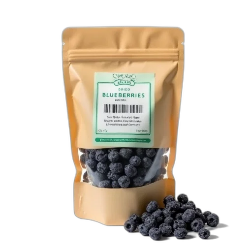 food, bag, dried, blueberries, label, reads, organic, pantry transparent PNG cut-out