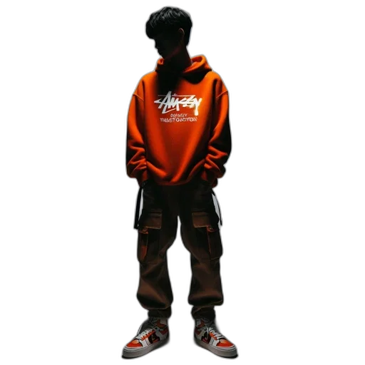 jacket, staff, 3d render, photorealistic, concept art, red, individual, stands transparent PNG cut-out