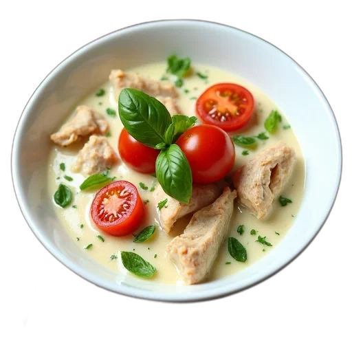 food, photorealistic, 3d render, close-up, view, white, bowl, filled transparent PNG cut-out