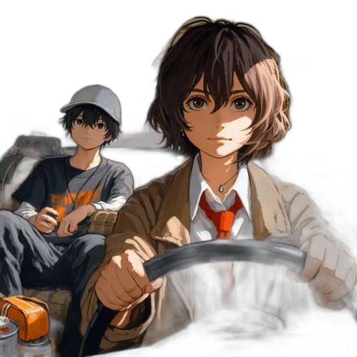 car, concept art, anime, pixel art, photorealistic, city street, fire, neon lights transparent PNG cut-out