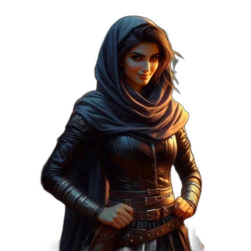 jacket, staff, face, fantasy art, concept art, comic book art, pixel art, dark transparent PNG cut-out