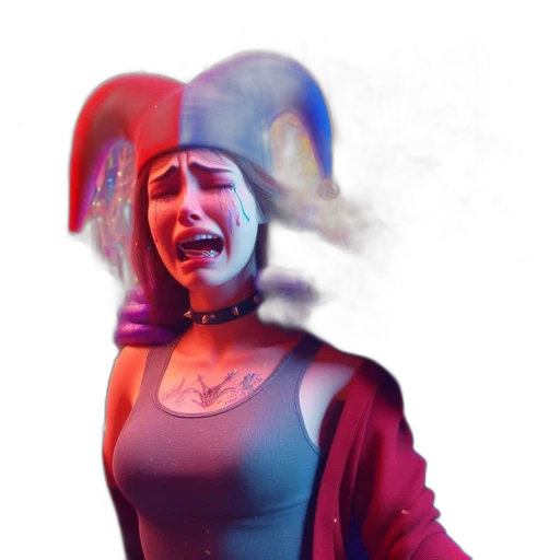 mask, face, jacket, creature, concept art, 3d render, cyberpunk, photorealistic transparent PNG cut-out