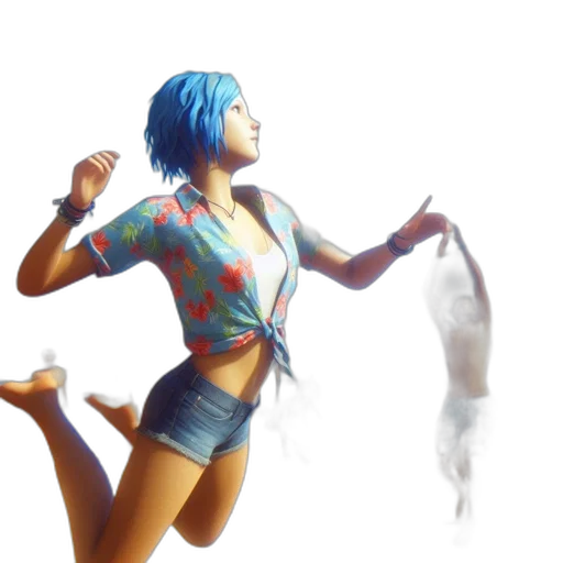 concept art, 3d render, fantasy art, vaporwave, fire, underwater, outer space, neon lights transparent PNG cut-out