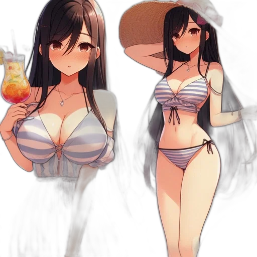 concept art, pixel art, anime, fantasy art, beach, monochrome, pastel, two transparent PNG cut-out
