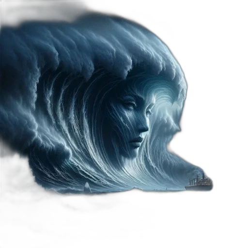 hair, creature, face, dragon, fantasy art, photorealistic, concept art, 3d render transparent PNG cut-out