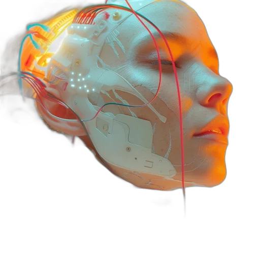 robot, face, mask, cyberpunk, concept art, humanoid, figure, cybernetic transparent PNG cut-out
