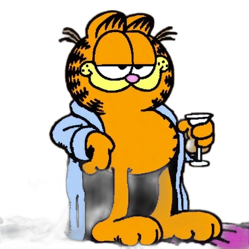 animal, cartoon, concept art, pixel art, 3d render, garfield, famous, feline transparent PNG cut-out
