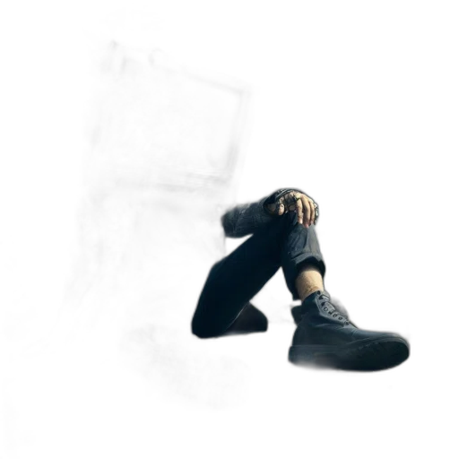 shoes, mask, robot, weapon, concept art, 3d render, photorealistic, pixel art transparent PNG cut-out