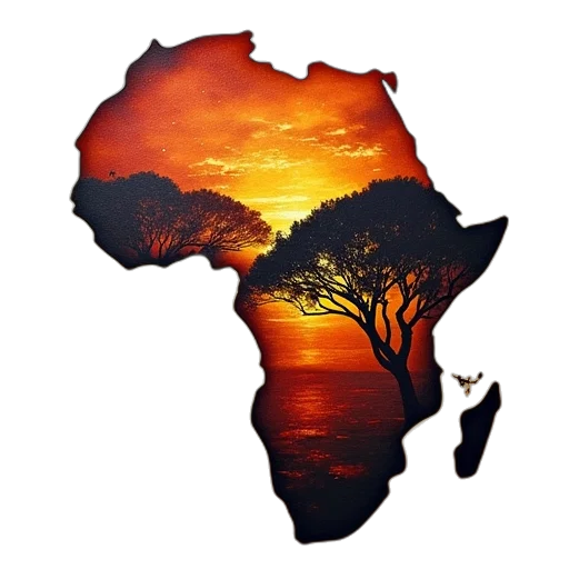 earth tones, africa, map, canvas transparent PNG cut-out