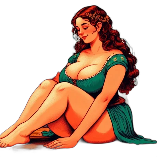 dress, pixel art, fantasy art, comic book art, concept art, fire, green, red transparent PNG cut-out
