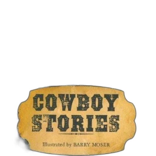 cowboy, stories, book, cover, featuring, black, white, illustrations transparent PNG cut-out