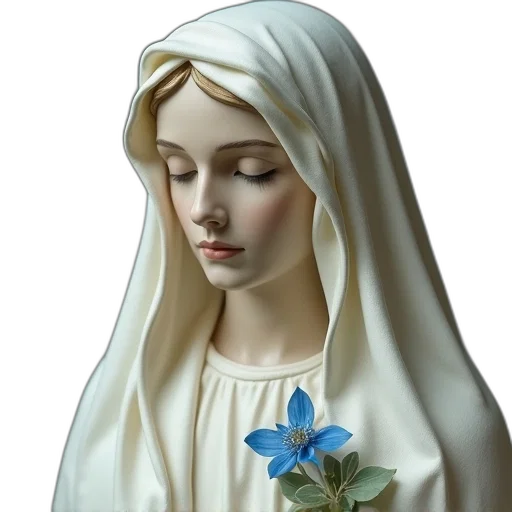 flower, jewelry, crown, photorealistic, oil painting, 3d render, fantasy art, blue transparent PNG cut-out