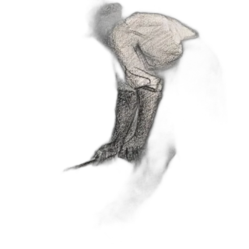 staff, creature, weapon, mask, concept art, pencil sketch, photorealistic, fantasy art transparent PNG cut-out