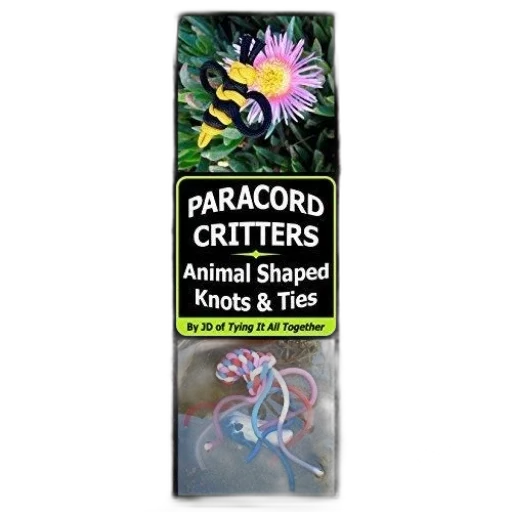 collage, paracord, critters, including, animal-shaped, knots, ties, tying transparent PNG cut-out