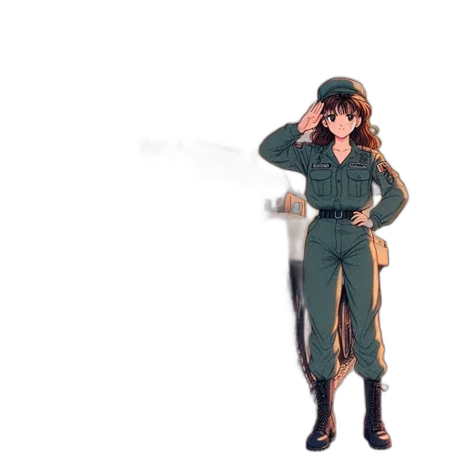 jacket, staff, weapon, mask, anime, concept art, pixel art, cartoon transparent PNG cut-out