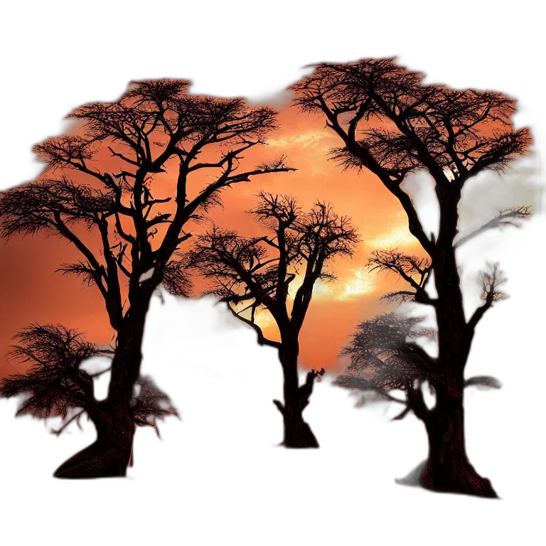 tree, photorealistic, concept art, 3d render transparent PNG cut-out