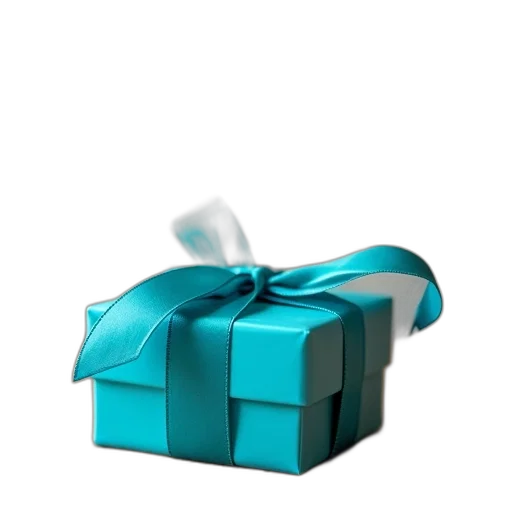jewelry, shoes, 3d render, blue, gift, box, teal, ribbon transparent PNG cut-out