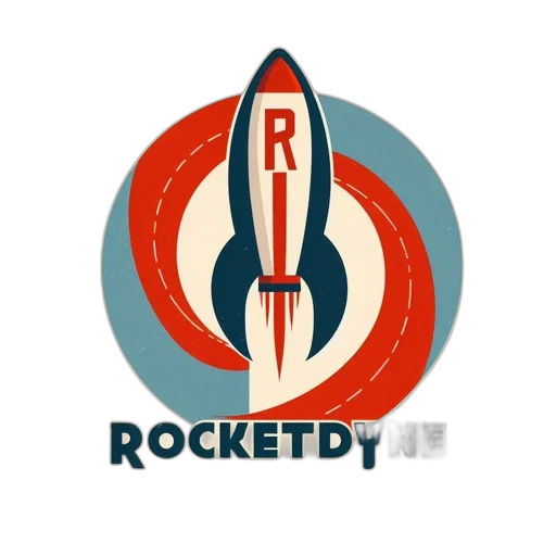 staff, concept art, 3d render, blue, red, stylized, rocketship, prominent transparent PNG cut-out