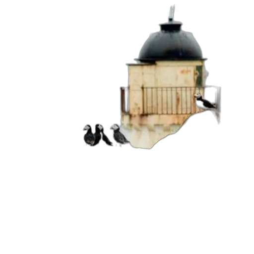 robot, mask, building, umbrella, 3d render, concept art, photorealistic, pixel art transparent PNG cut-out