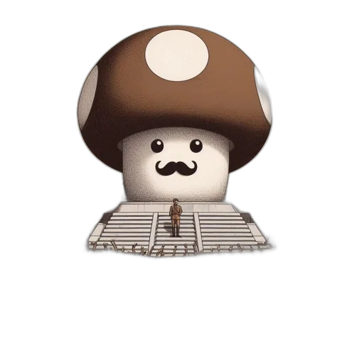 hat, staff, crown, robot, concept art, 3d render, pixel art, cartoon transparent PNG cut-out