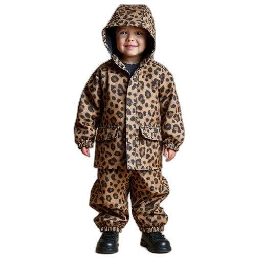jacket, animal, child, rain, suit, print transparent PNG cut-out