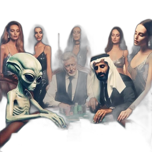 concept art, fantasy art, vaporwave, outer space, fire, extraordinary, poker, game transparent PNG cut-out