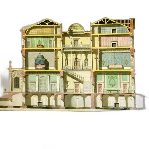 building, 3d render, concept art, photorealistic, watercolor, city street, illustration, circa transparent PNG cut-out