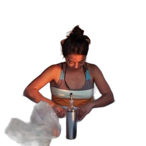 staff, concept art, woman, tank, top, preparing, food, table transparent PNG cut-out
